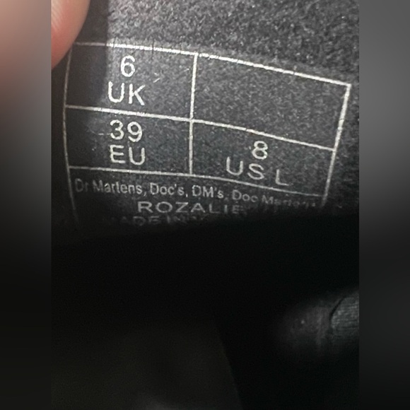 NEW Dr. Martens ROZALIE DISTRESSED PATENT LEATHER HEELED PLATFORM CHELSEA BOOTS - Picture 12 of 12